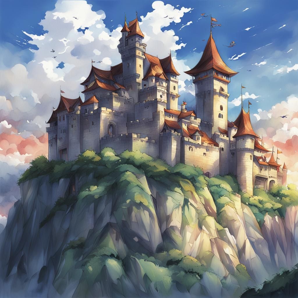 Anime Castle Key Visual: Japanese Manga Art