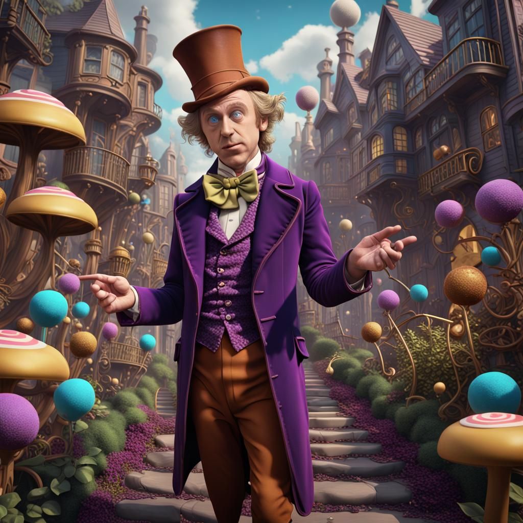 Willy Wonka Fantastical Concept Art in Deep Color