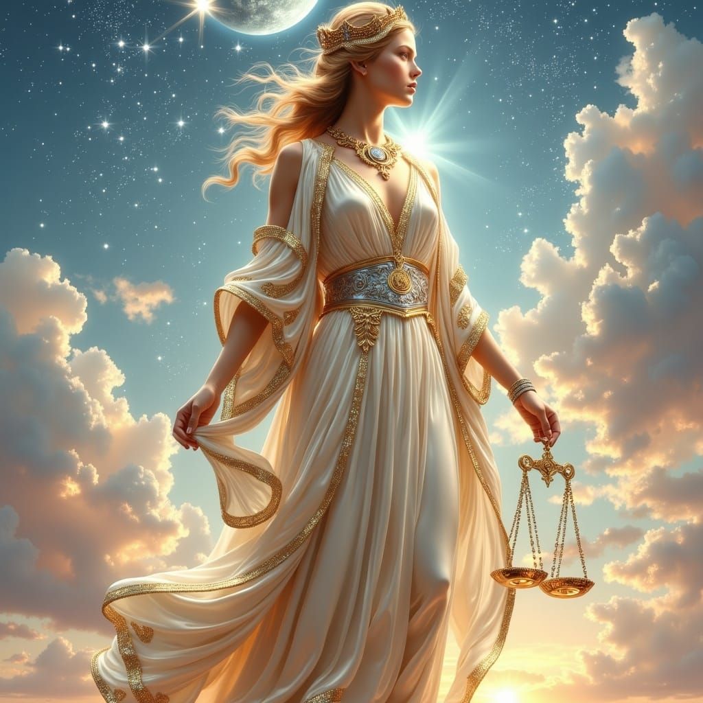 Venus Goddess in Celestial Libra Robes