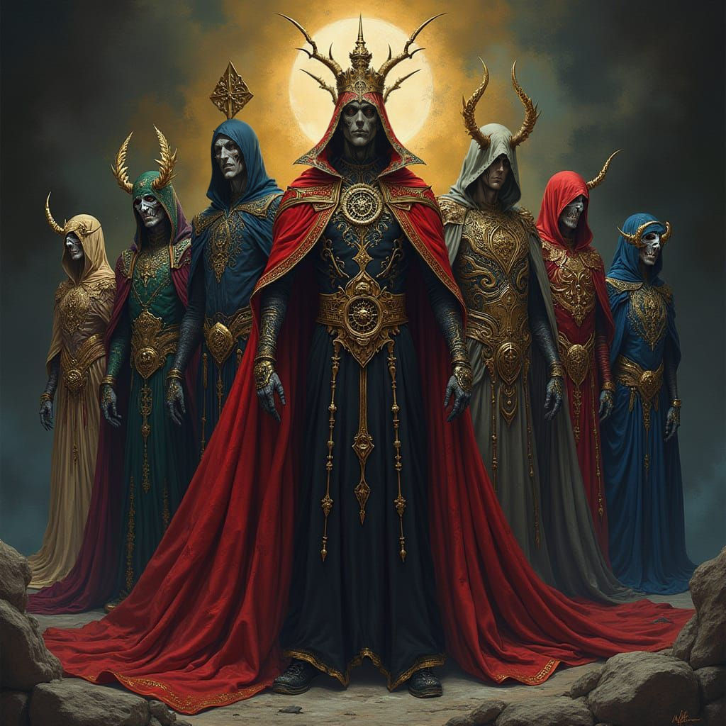 Mysterious and Sinister Characters in a Darkened Realm