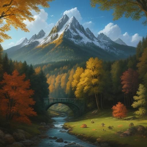 Hypermodern Forest Landscape in Heidelberg School Style