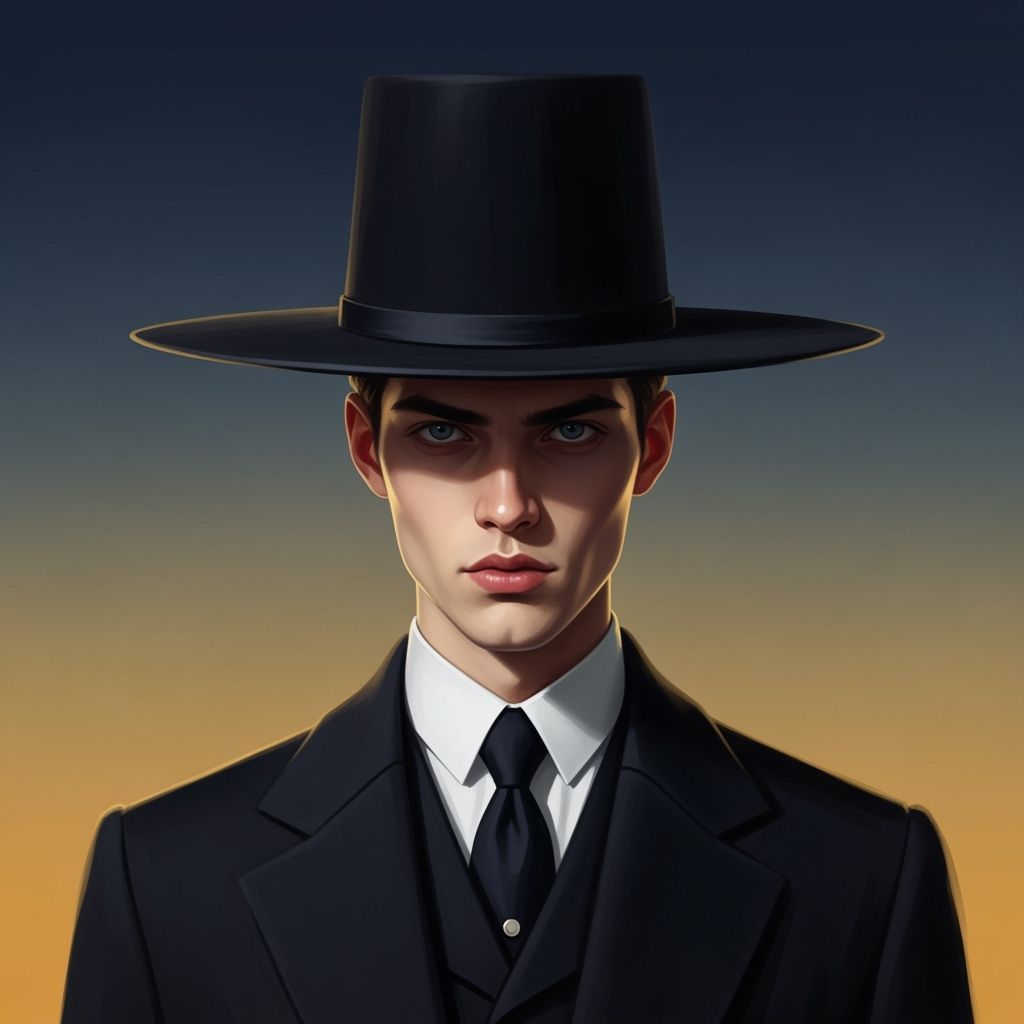 Regal Portrait of a Young Man with Intense Eyes