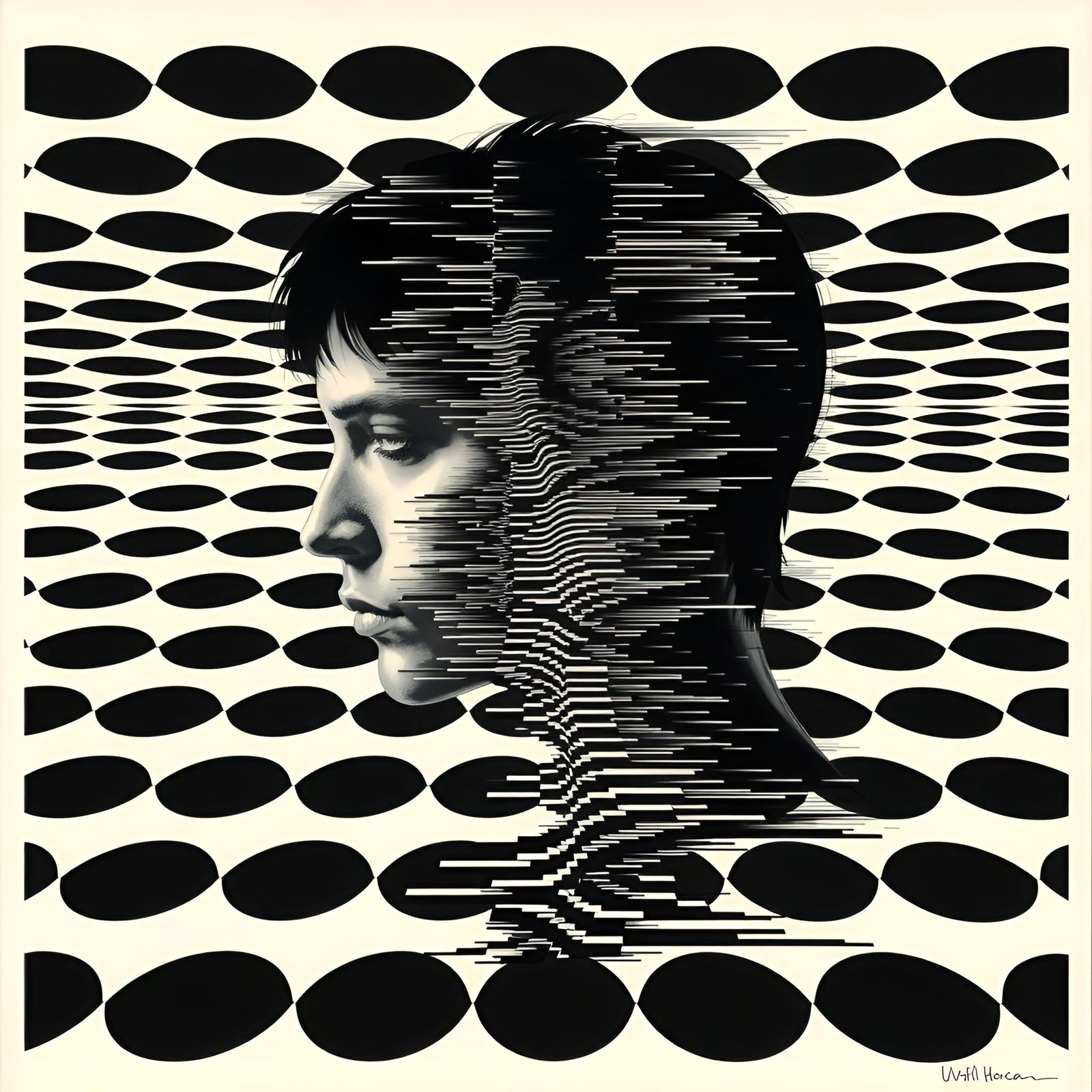 Abstract Mental Chaos: Non-Euclidean Glitch Art