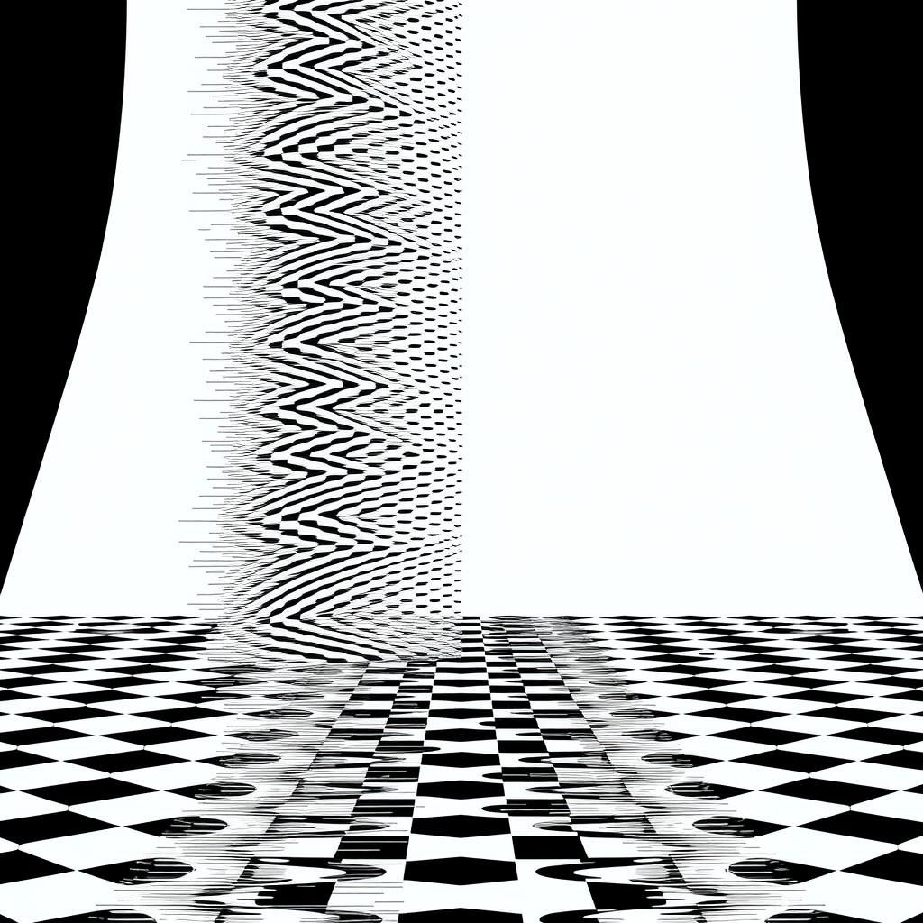 Converging Minimalist Patterns in Surreal Abstract Style