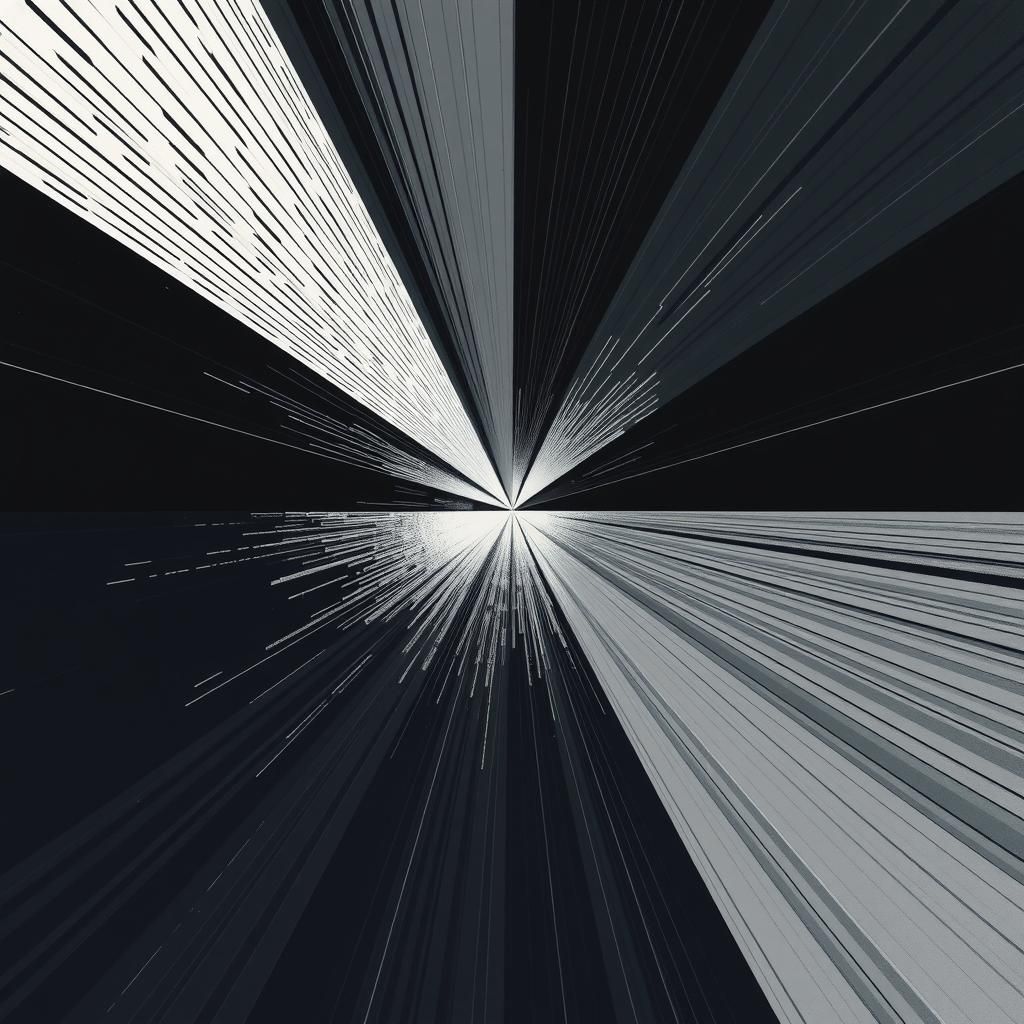 Abstract Glitch Art with Non-Euclidean Patterns