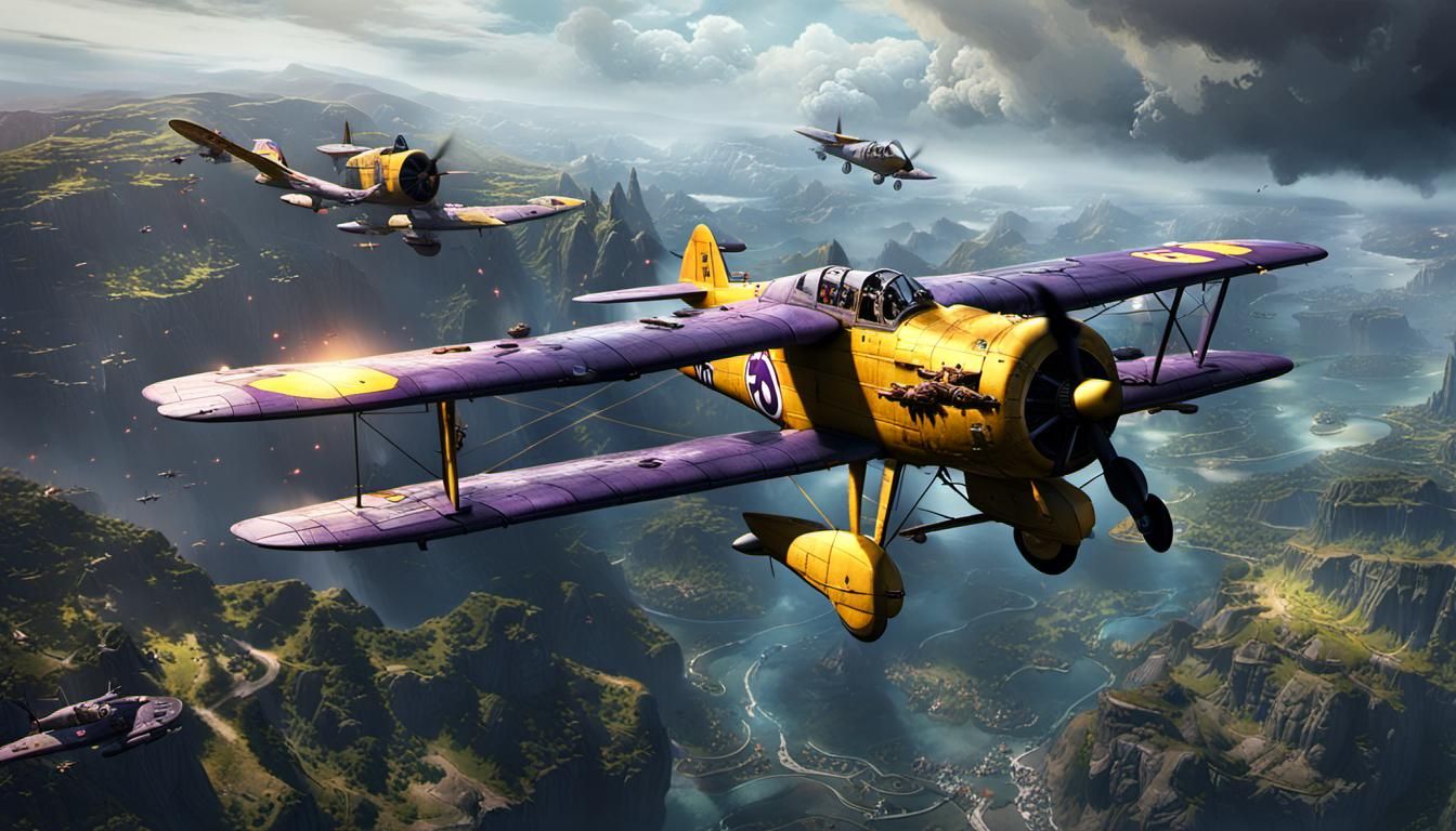 WWII Dogfight: Dark Fantasy Concept Art