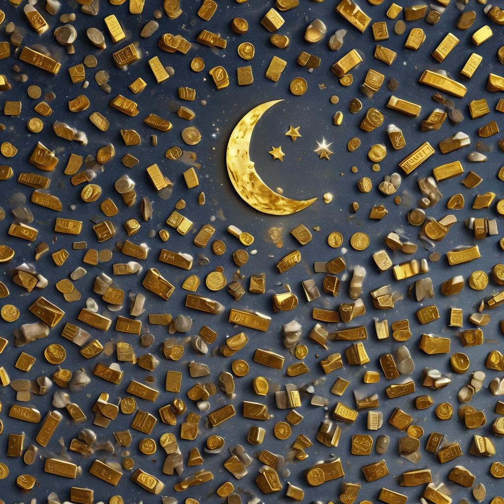 Flying to the Moon with Gold and Silver