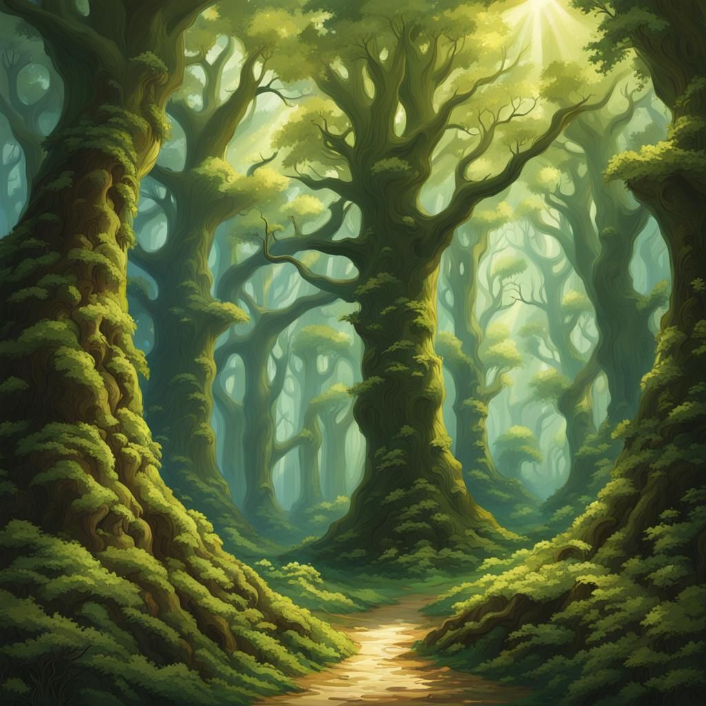 Enchanted City of Eldoria in Mystic Woods