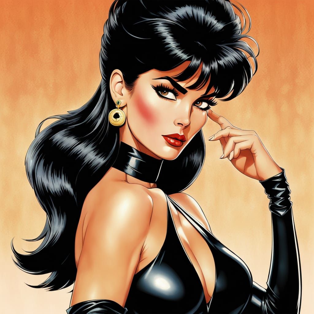 Modesty Blaise Cartoon in Badia Romero Style