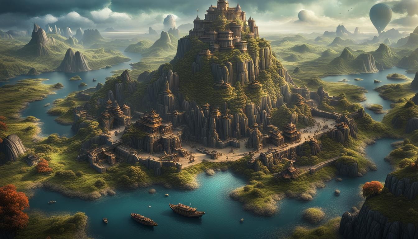 Fantastical Island Concept Art in Deep Color