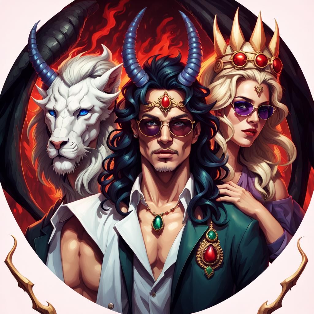 Three Goetic demons; President Marbas, King Belial and Queen Astaroth