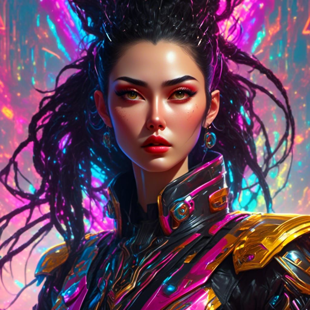 Hyperrealistic Sci-Fi Woman in 3D Game Style