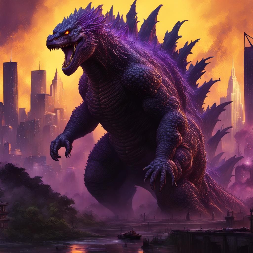 Godzilla: Dark Fantasy Art in 8k Resolution