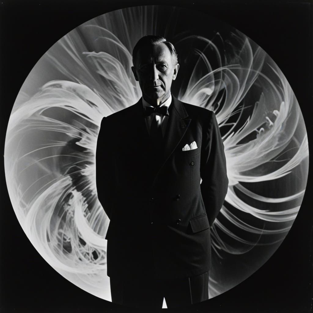 Ian Fleming in a Vintage Photorealistic Portrait