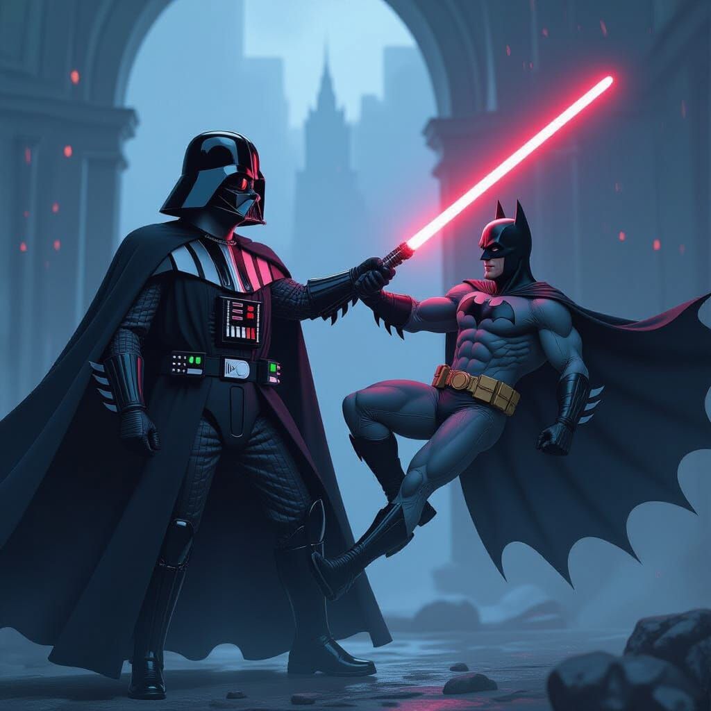 Darth Vader Chokes Batman with the Force
