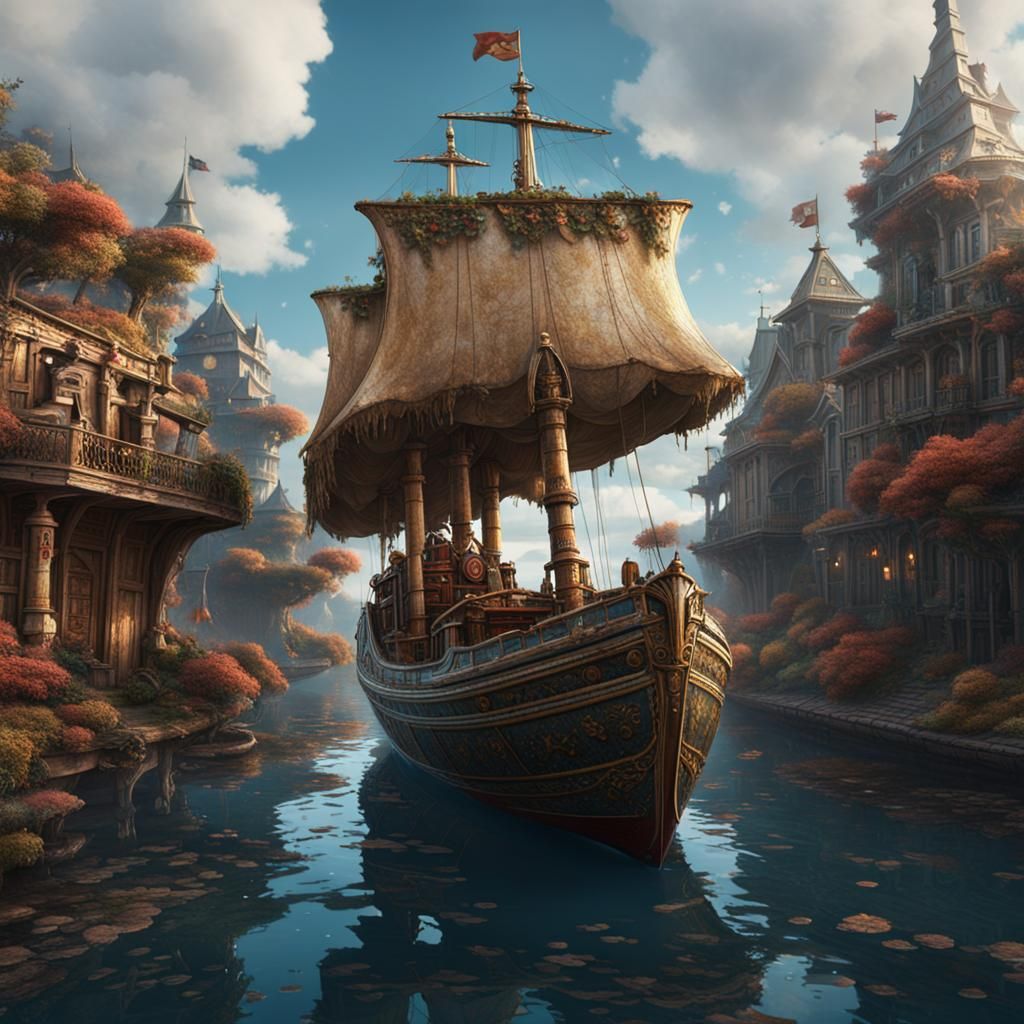 Ship in a Bottle: Detailed Matte Painting