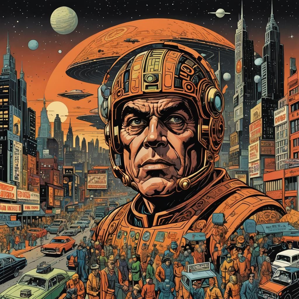 Kirby-esque Cyberpunk Hero Addresses the Reader