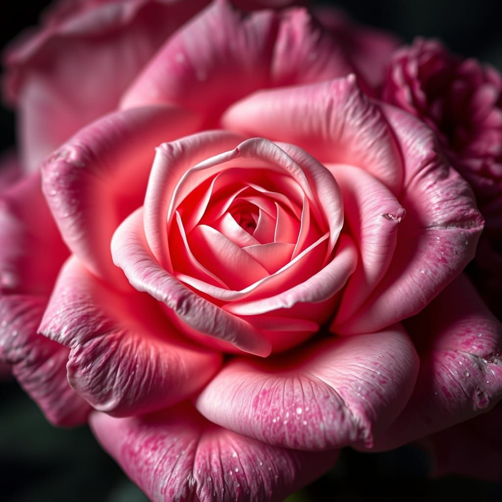 Glimmering Rose Bouquet in Hyperrealistic Style