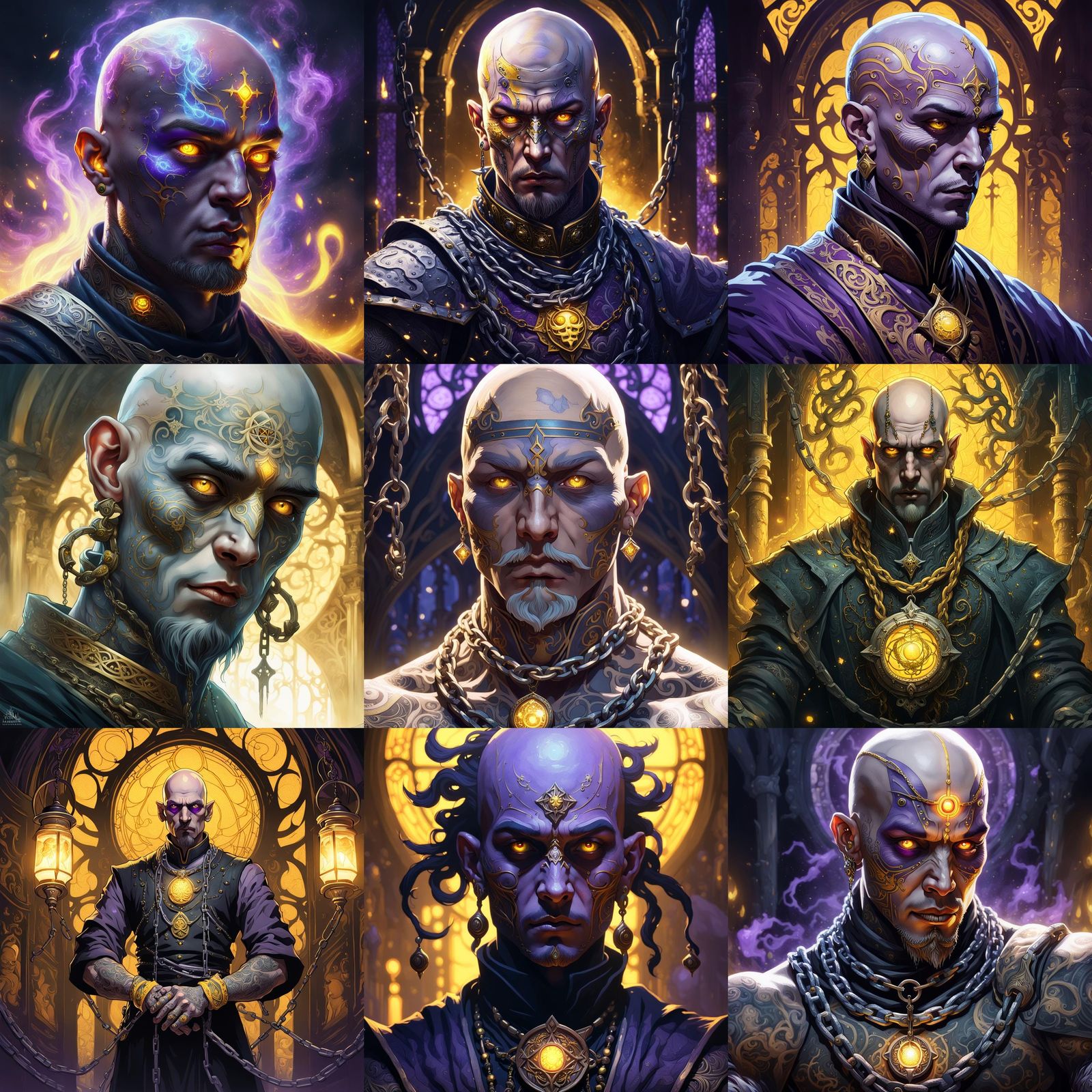 Cleric of Chained Oblivion: Dark Fantasy Portrait