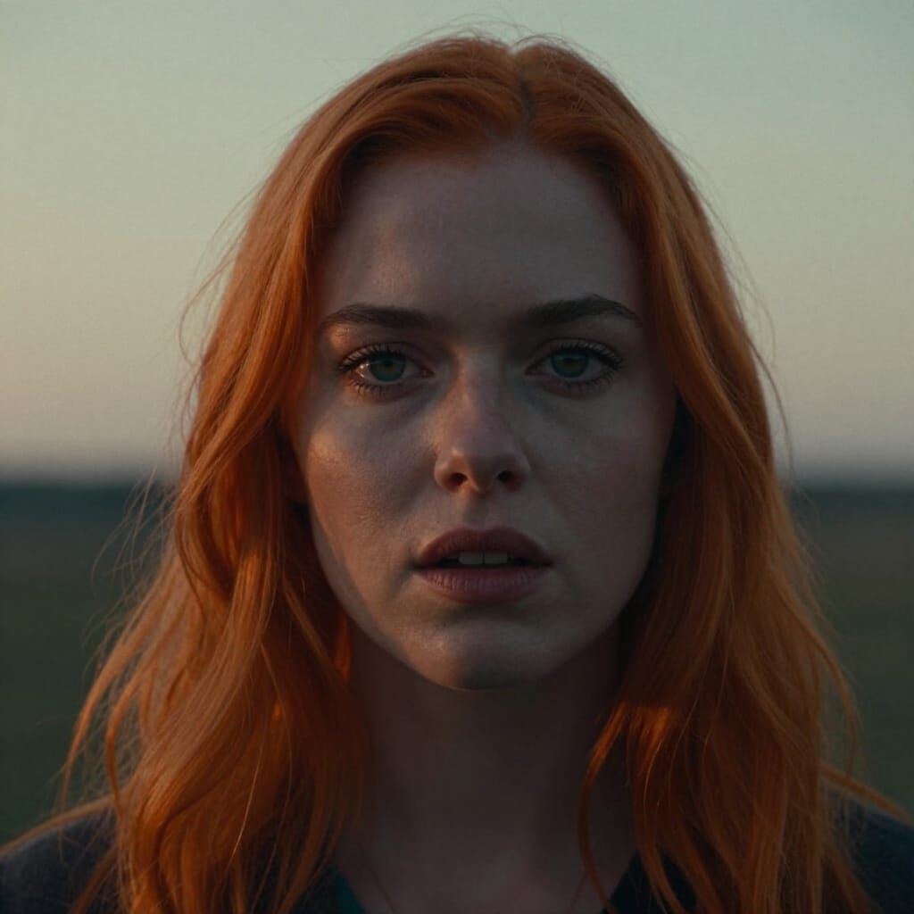 Woman's Portrait in Early Dawn Light