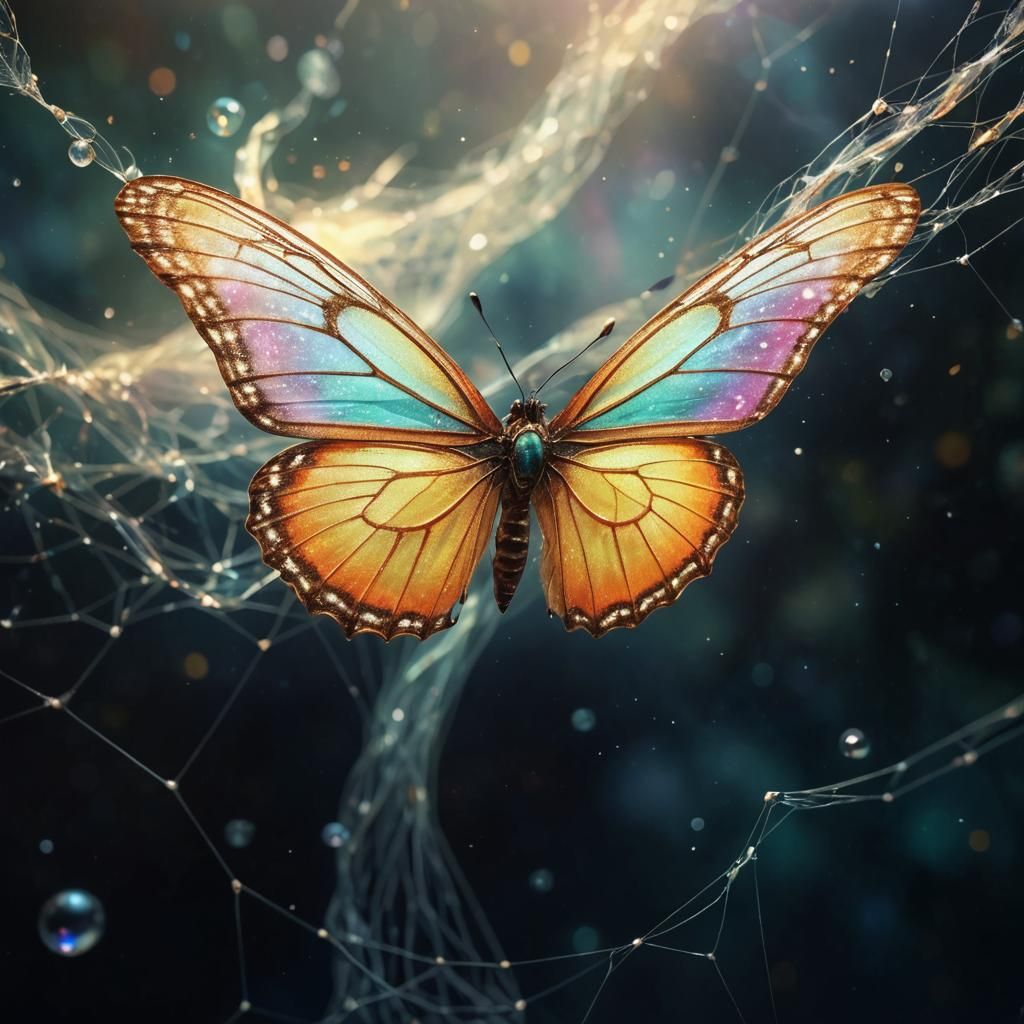 Majestic Butterfly Liberates Flight in Vibrant, Ethereal Art