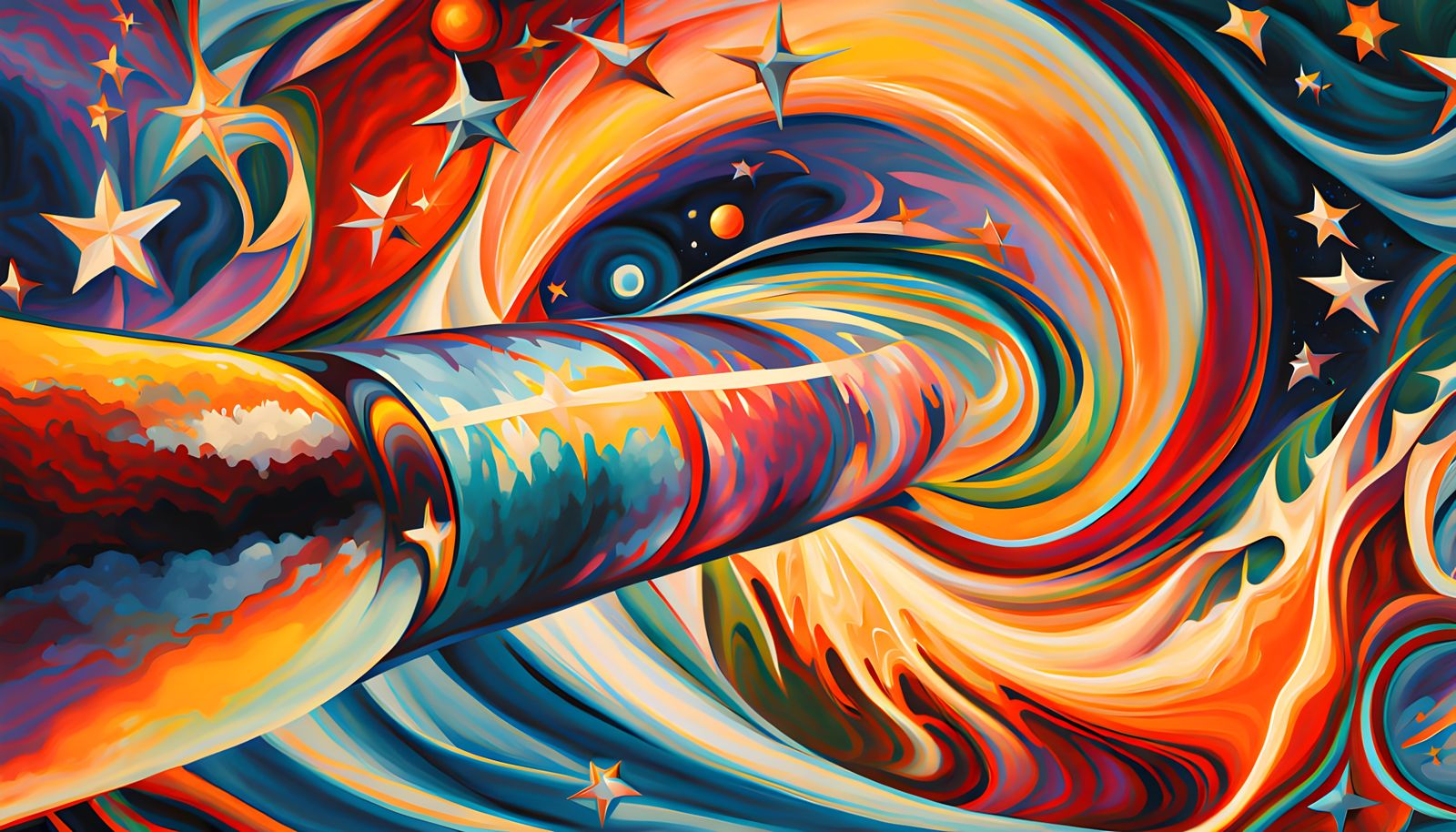 Stunning Superluminal Vortex in Radiant Colors