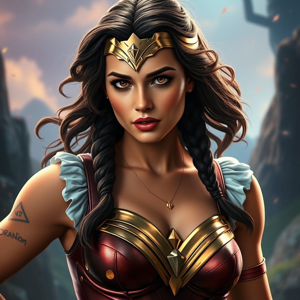 Wonder Woman in Whimsical Oz Wonderland