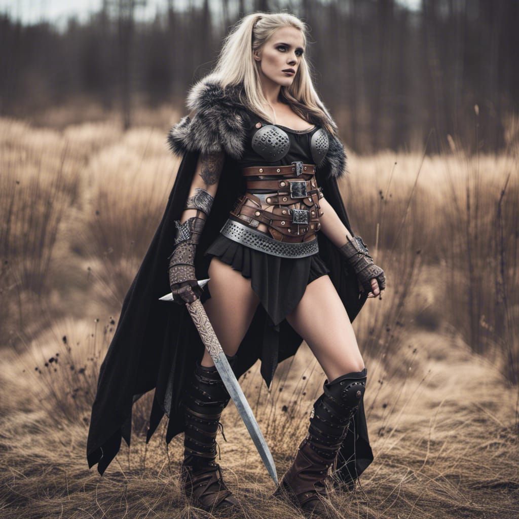 Gothic Viking Warrior Woman: Skimpy Clothing