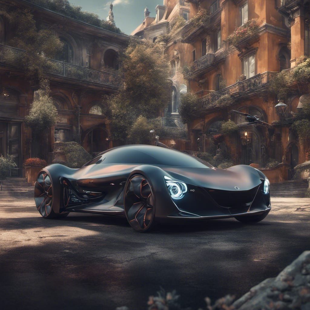 AI Car as Personal Companion: Fantasy Concept Art