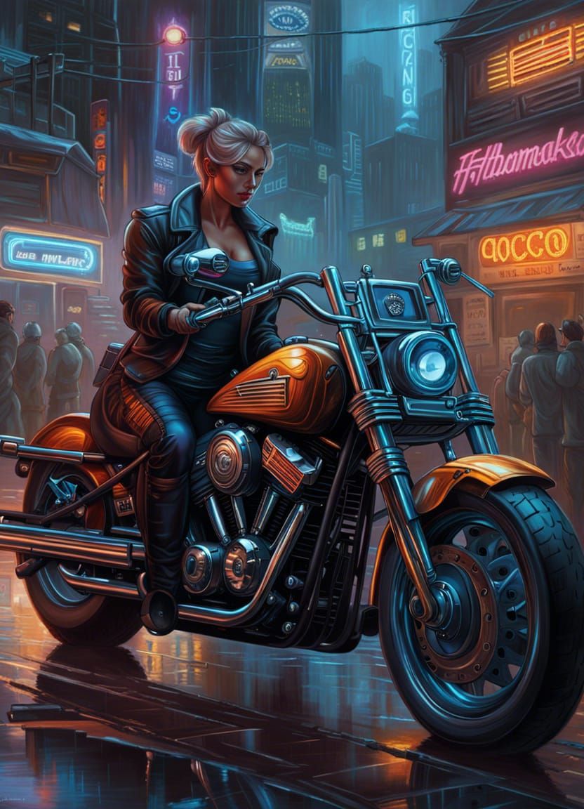 Woman from Biker Gang