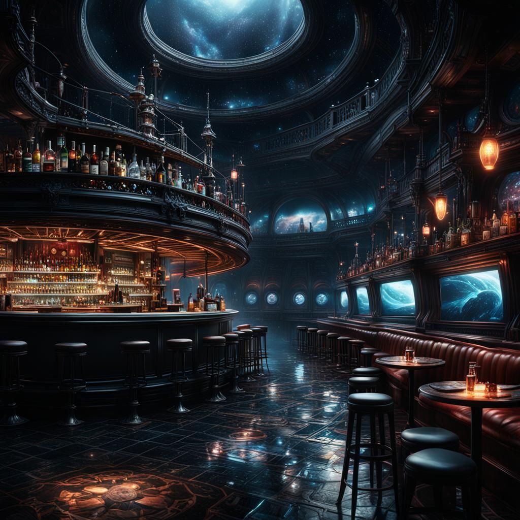 The Black Hole Bar: Dramatic Digital Matte Painting