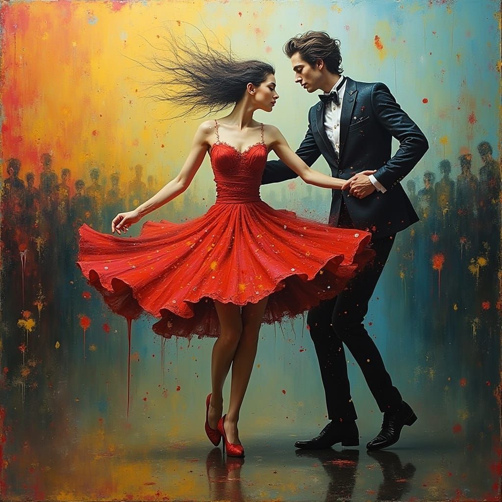 Mata Hari Dancing Fluidly oil painting Hyperdetailed Yves Tanguy