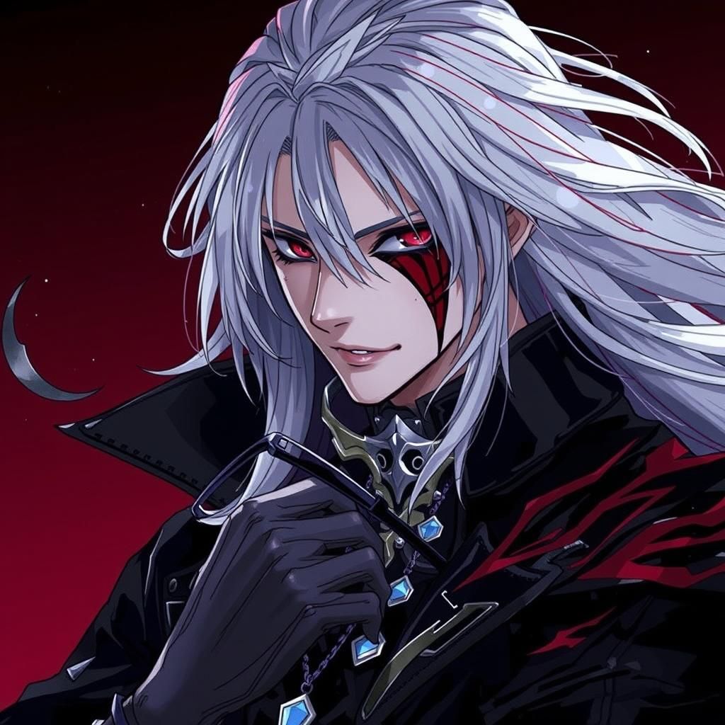 Anime Vampire with Heterochromatic Eyes in Studio Trigger St...