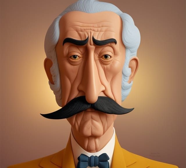 Mean Old Teacher: Stylized Digital Portrait