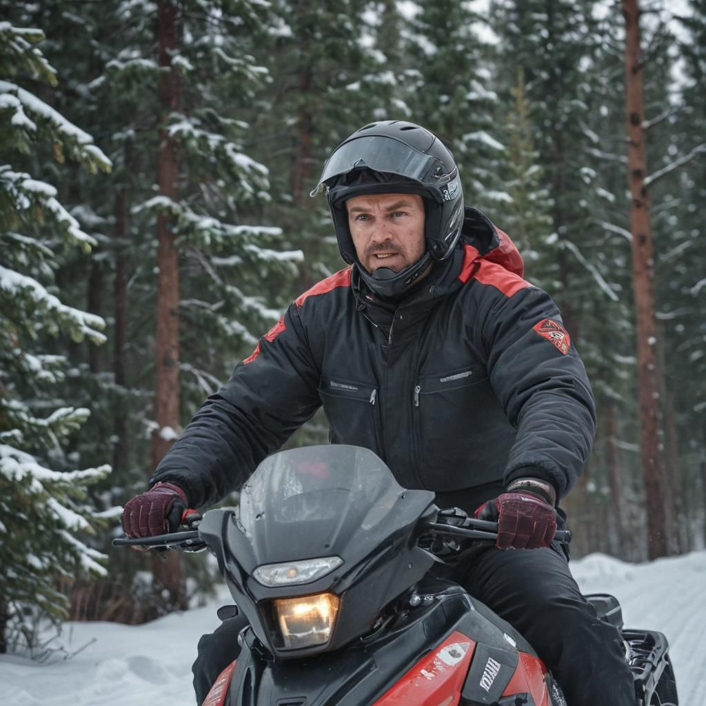 Snowmobile Adventure in Winter Wonderland