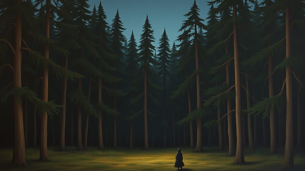 A folk-art style painting