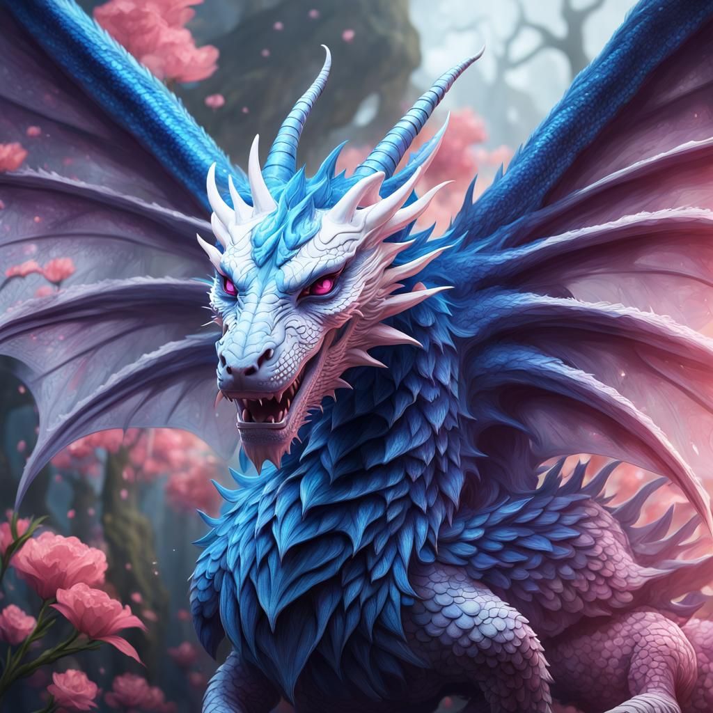 Dragon with Butterfly Wings in Fantasy Concept Art
