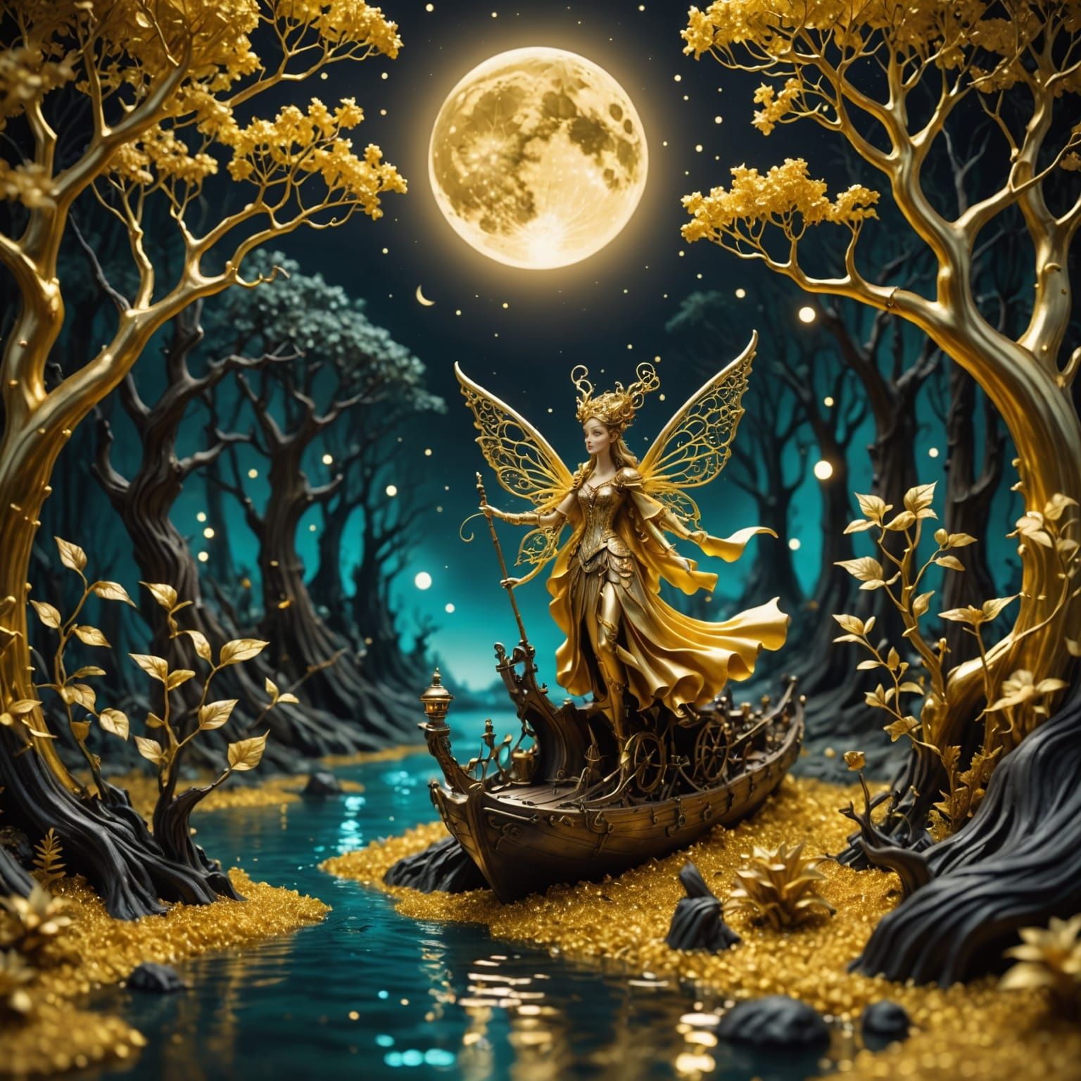 Golden Sylphs in a Steampunk Wonderland