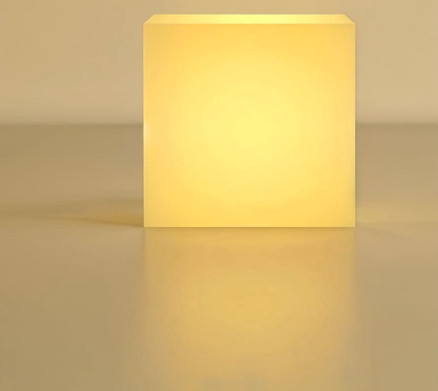 Golden Yellow Geometric Abstract Art in Minimalist Style