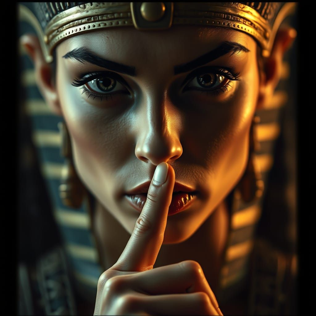 Ethereal Egyptian Goddess Commands Silence in Cinematic Port...