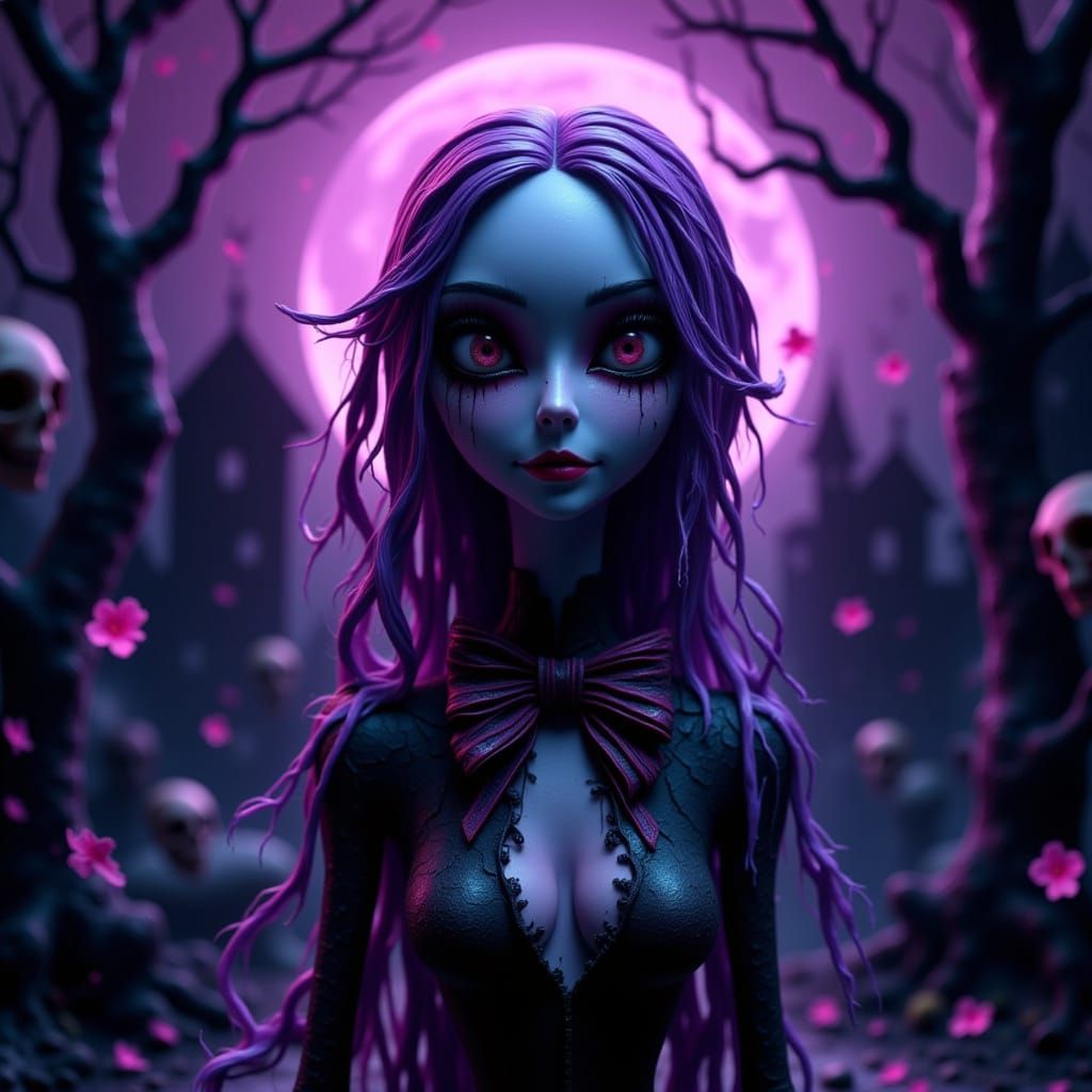 Claymation Nightmare Before Christmas Character in Neon