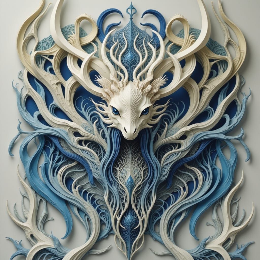 Delicate Origami Papercraft in Soft Focus