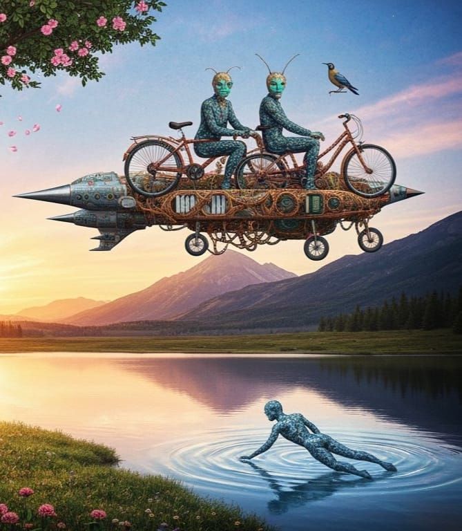 Surreal Bioluminescent Sculpture Embracing Nature