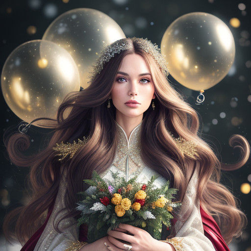 Magical Winter Goddess in Haute Couture