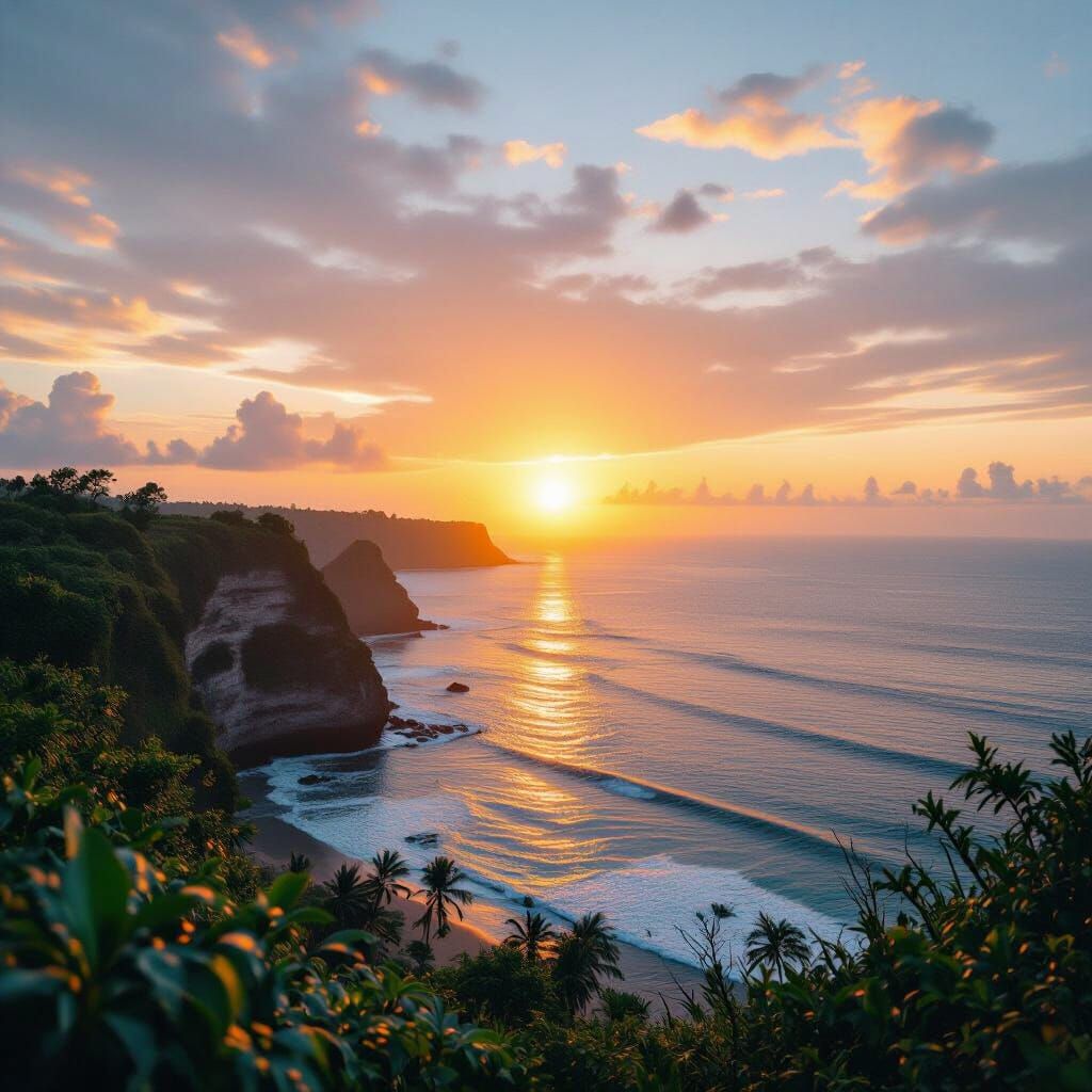 Nusa Penida Dawn: Cinematic Bali Landscape on Film