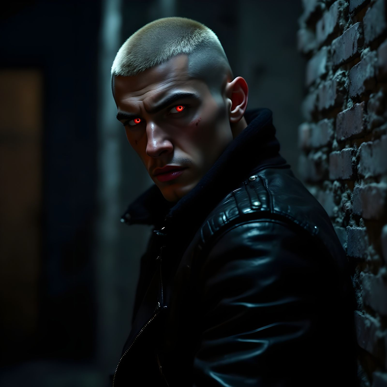 Vampire Brian in Leather Jacket