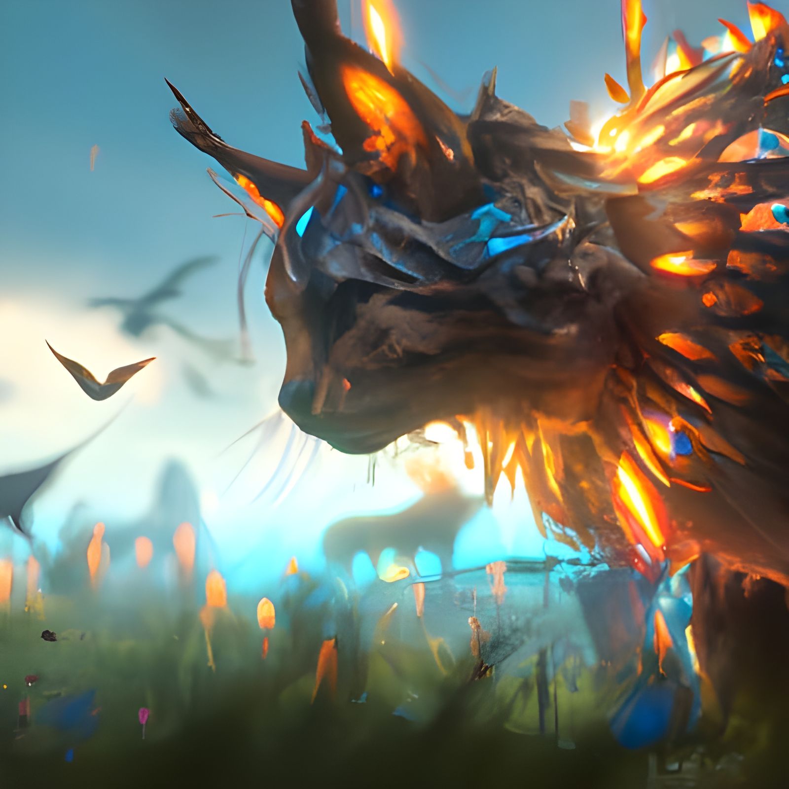 Displeased Cat in Dark Fantasy Concept Art