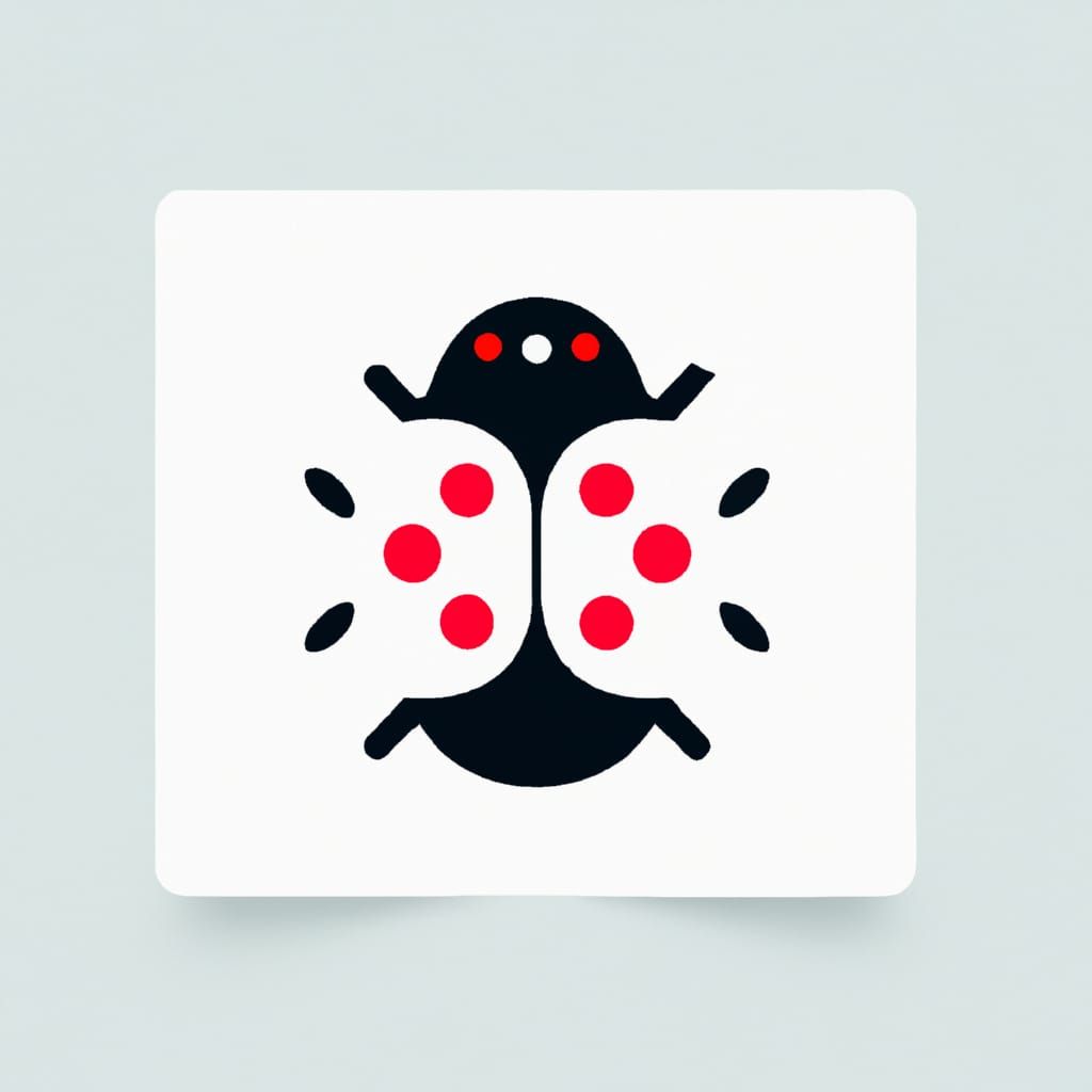 Ladybug Bauhaus Style App Design Logo