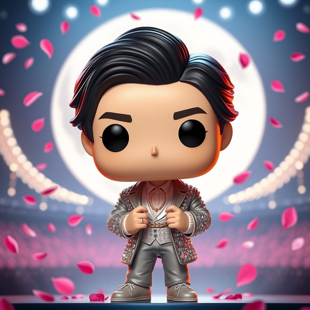 K-Pop Idol Funko Pop on Concert Stage
