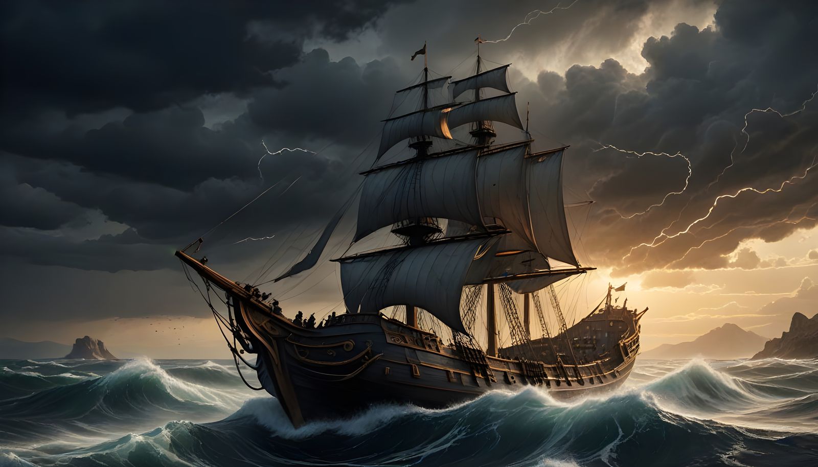 Viking Maiden Embarks on Heroic Voyage Against Turbulent Sea...